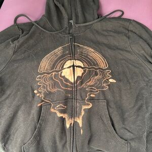 Custom One of a Kind Bleach Artwork Hoodie
